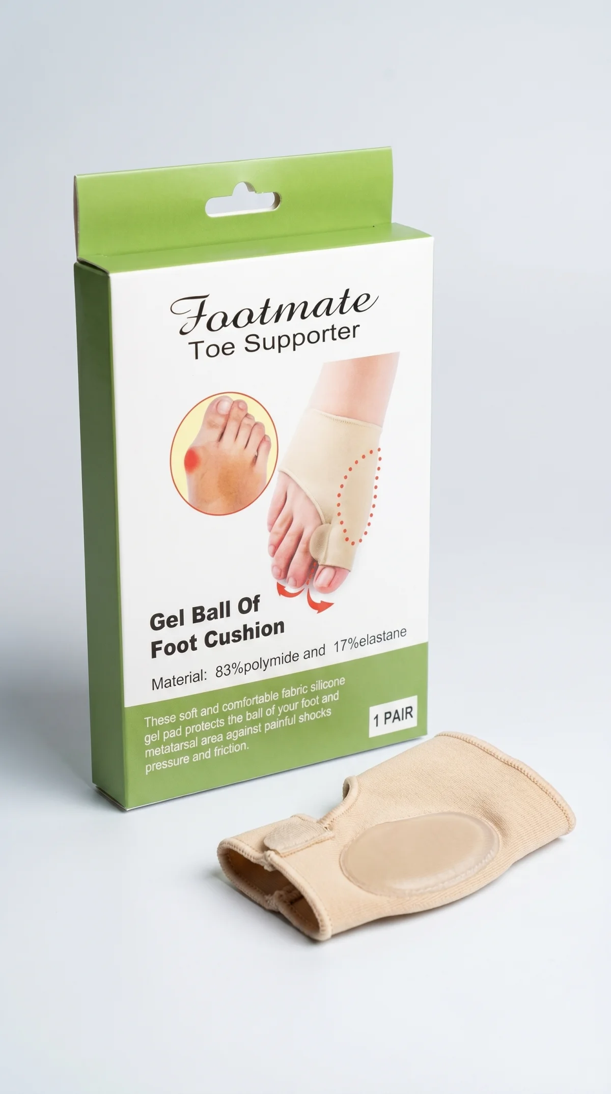 coussinet en gel pour l'avant-pied).